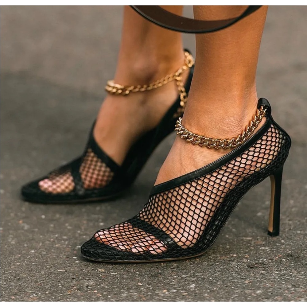 BOTTEGA VENETA MESH CHAIN PUMP
